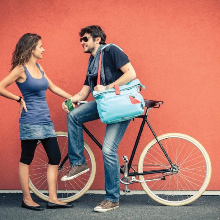 Tucano Tubi Messenger Bag - Light Blue